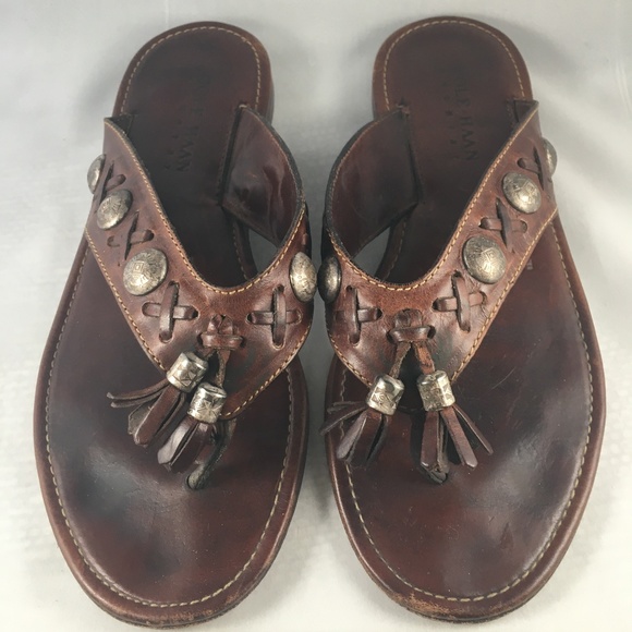 Cole- Haan Leather Sandals - Picture 1 of 3
